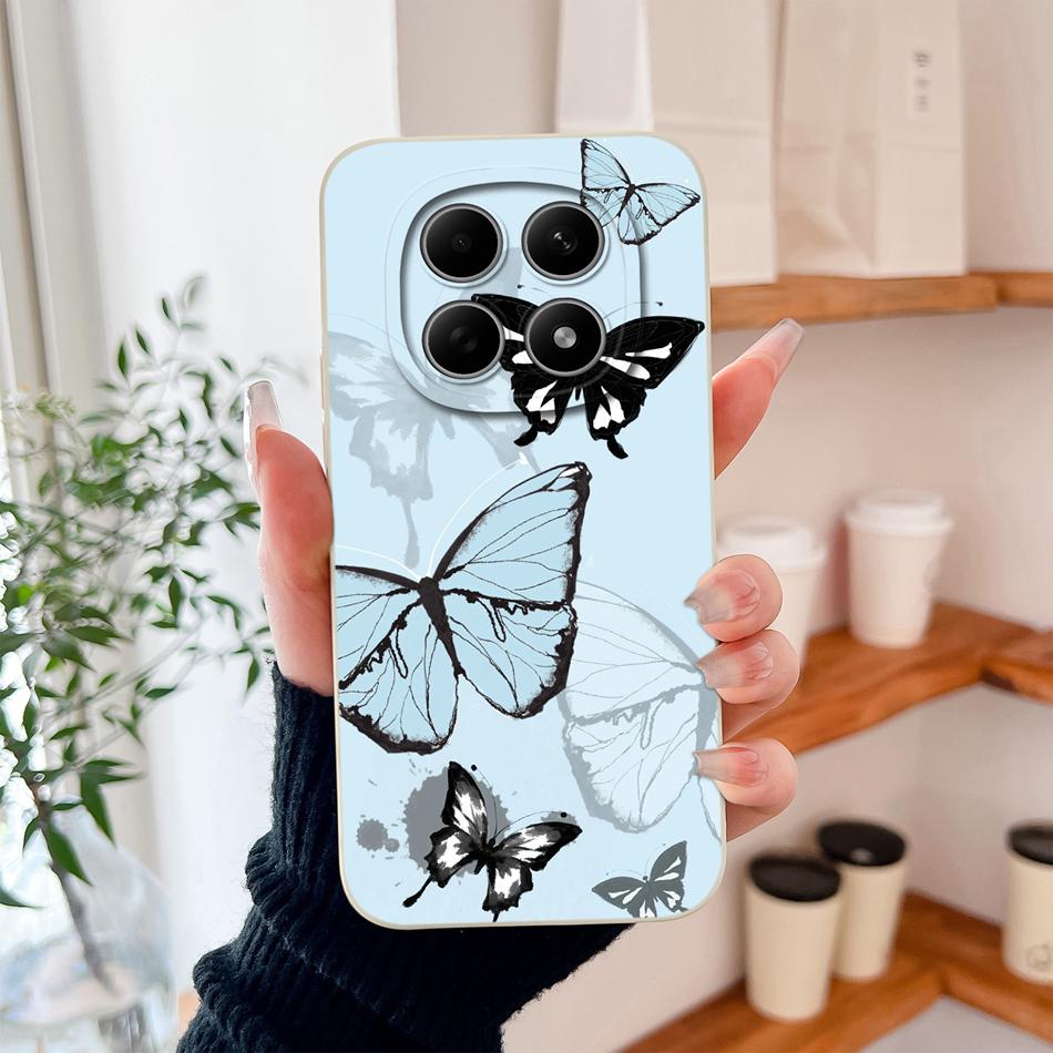 Чехол для Poco M8 Pro Милый дизайн Ударопрочный Защита для телефона Мягкий Жидкий Силикон Высокое качество Задняя крышка Для Poco M 8 M8Pro Capa