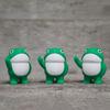 Flip-off Frog Figurine Resin Standing Frog Ornament Rebellious Middle Finger Mini Frog Statue for Home Office Desk Decoration