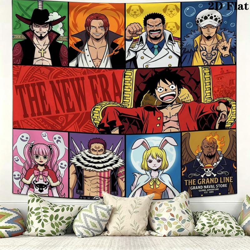 Настенный гобелен с артом по One Piece, эстетичный настенный подвес, тканое одеяло с принтом, декоративные гобелены для спальни, гостиной, домашнего декора