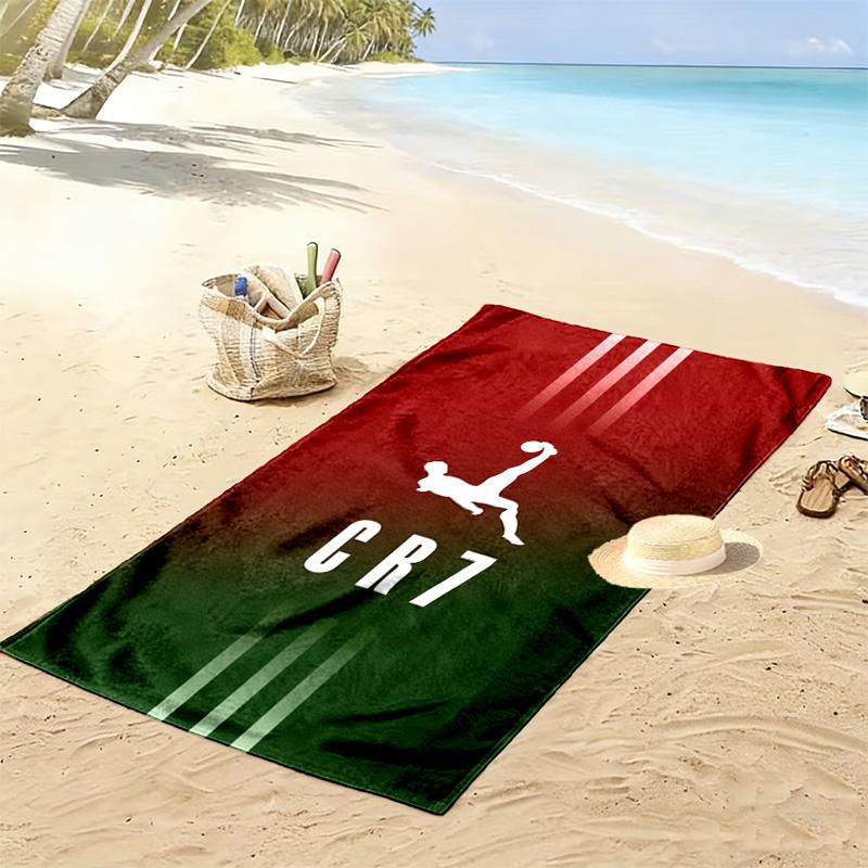 Dynamic CR7 Football Art beach towel Outdoor camping soft Outdoor pool towel quick-drying swim towel Absorbent bath towel Fashion
