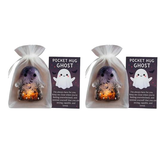 Pocket Ghost Card Pocket Hug Ghost with Encouragement Card Emotional Support Ghost Keepsake Pocket Hug Token Inspirational Gift for Friends