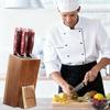 Новый Универсальный Держатель для Ножей на Кухню из Акации Кухонный Держатель-Подставка с Щетиной для Кухонной Столешницы Блок для Ножей из Массива Дерева