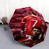 1 шт. Автоматический складной зонт - с рисунком CR7, Портативный и складной дизайн с 8 спицами, Подарки на Рождество и День рождения