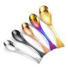 304 Stainless Steel Spoon Spoon Creative Fish-shaped Cartoon Fish Spoon Dessert Spoon Rice Spoon Gold-plated  Stirring Spoons