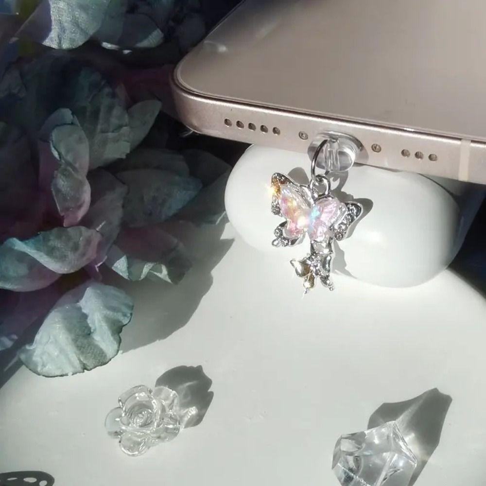 Type-C Butterfly Charge Port Anti Dust Plug Anti-Dust Charm Phone Dust Plug Phone Decorations