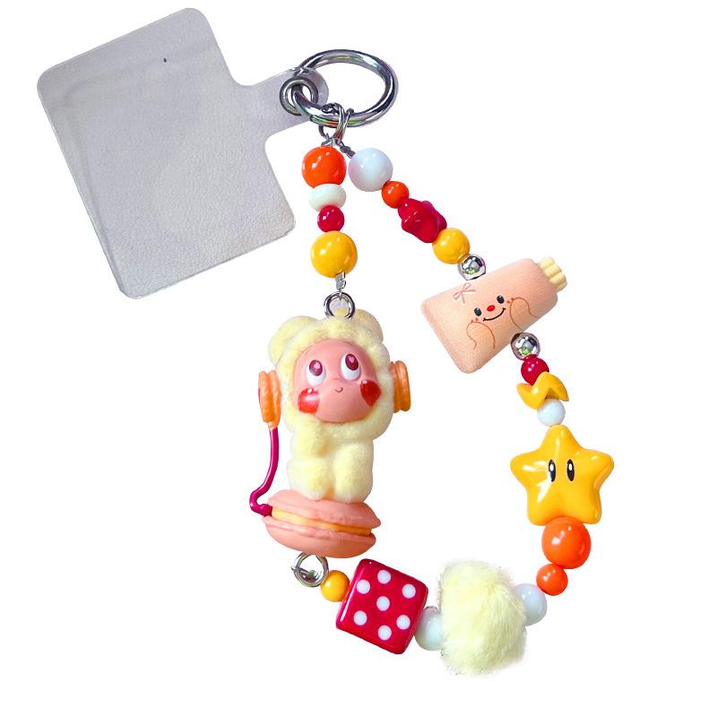 Handmade DIY Stars, Cute Dolls, Beaded Mobile Phone Chain Pendant, Car Keychain, Doll Pendant Accessories.