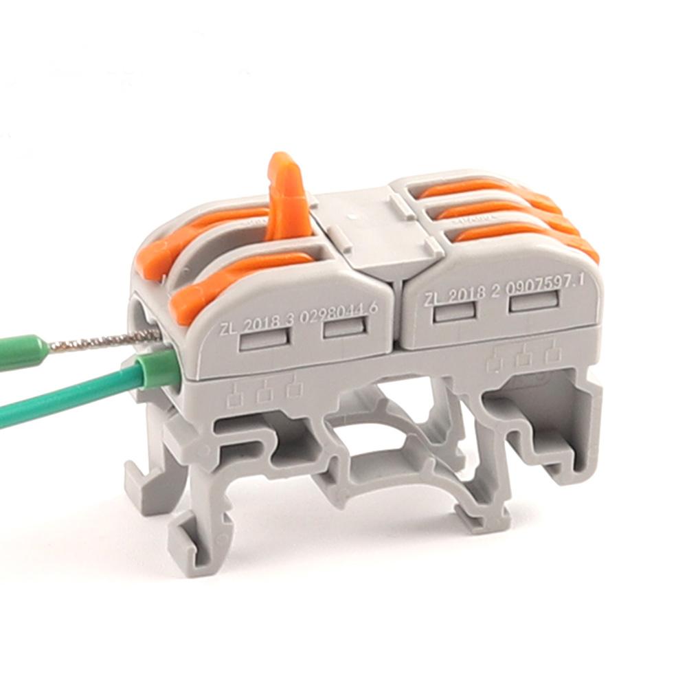 Соединитель для быстрого монтажа проводов типа Din Rail 211 222 Компактный соединительный кабельный зажим вместо UK2.5B