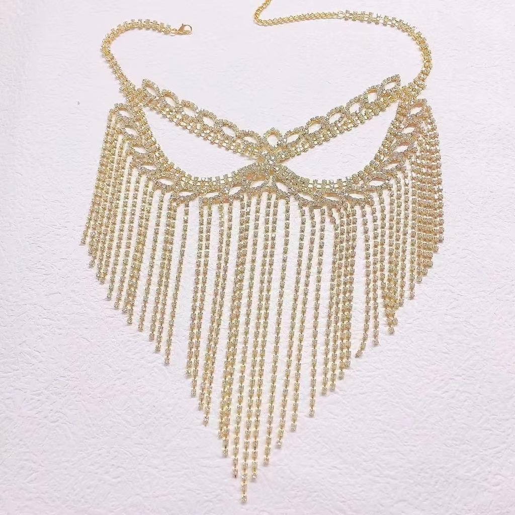 Indian Tassel Veil Mask for Face Women Rhinestone Face Masks Masquerade Dance Party Banquet Decoration Face Accessories Jewelry