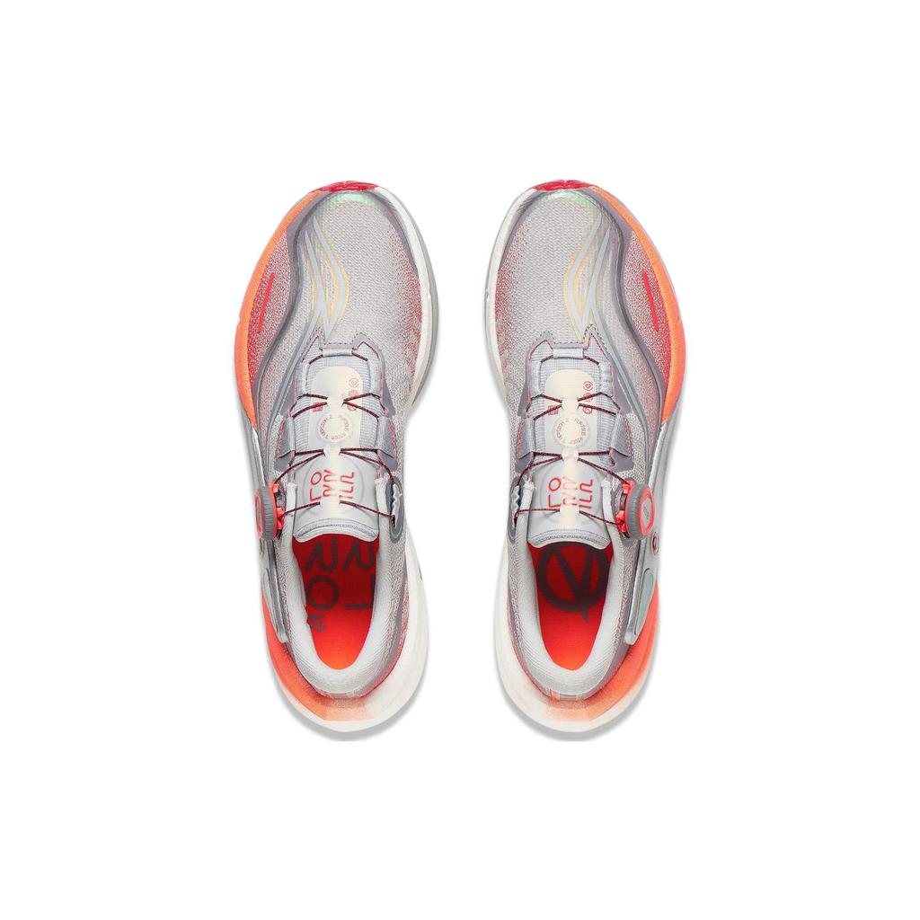 Lining Lijun 7 Pro V2 Non-Slip Wear-Resistant Low-Top Running Shoes Men Running Shoes Gray Orange ARZT009-4