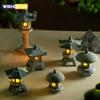 Mini Pagoda Lantern Light Garden Statue Micro Landscape Fish Tank Zen Yard Aquarium Bonsai Zen Garden Home Outdoor Decorations