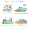 Beach Blanket 78''X81'' 4-7 Adults Oversized Lightweight Waterproof Sandproof Blanket for Beach Large Picnic Mat Travel Camping