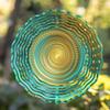 10 Inch Turquoise Golden Wind Chime with 360 Rotating Hook Durable Metal Outdoor Decor for Garden Patio Balcony No Batteries Needed
