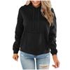 Ladies Hooded Plaid Print Long Sleeve Sweatshirt Loose Women Drawstring Sweatshirt