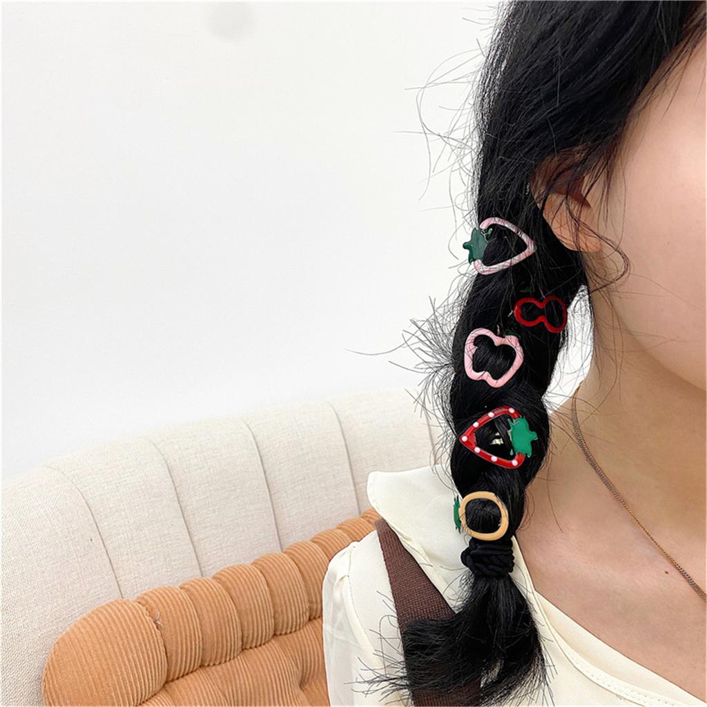 Cute Fruit Shaped Metal Hair Clips For Kids Lightweight Durable Barrettes For Girls Daily Use Party Accessories