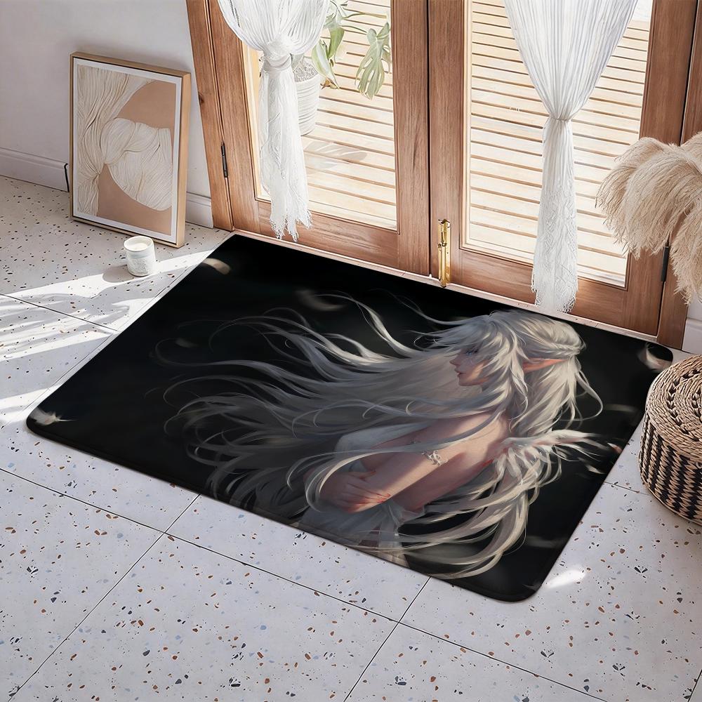 Anime G Ghost Blade Floor Mat Eco Flannel Doormat Non Slip Odorless Indoor Floor Rug Soft Short Plush Home Mat