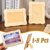 Wooden DIY Photo Frame Painting Photo Wooden Blank Photo Frame Vertical Postcard Frame Set Home Decoration Wedding Accents