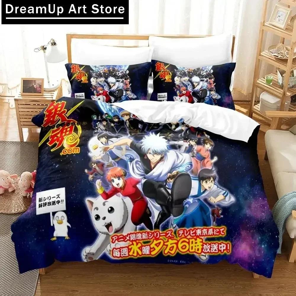 3D Print Fashion Gintama Anime Bedding Set Boys Girls Twin Queen Full Size Duvet Cover Pillowcase Bed Adult Bedroom