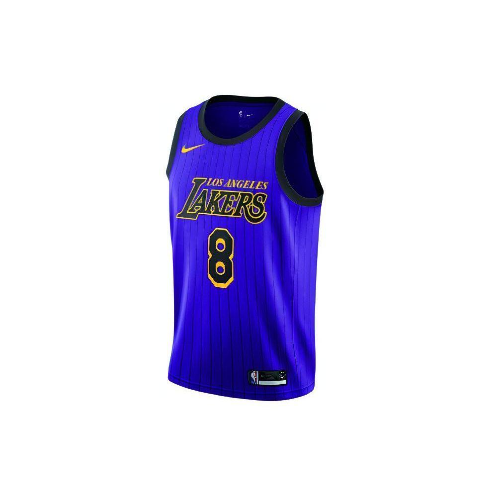 Nike Джерси НБА Коби Брайант 2018-2019 Season City Edition Мужские топы фиолетового цвета AV4270-504