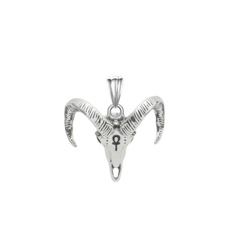 Винтажная подвеска-ожерелье со знаком зодиака Овен (Голова козы) для мужчин, модная цепочка на ключицу