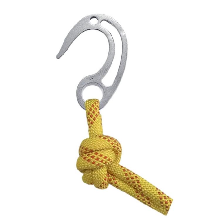 Metal Rope Hook for Outdoor Climbing Use, Single Piece Gear for Rock Climbing Positioning and Caving Travel Daily