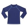 TIZAX Kids' Long Sleeve Rash Guard, UV Protection, Amphibious, for Boys and Girls (Navy, 150/10T)