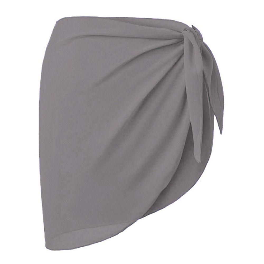 Short Sarongs Chiffon Swimsuit Wrap Sheer Short Skirt Soft Beach Short Cover  Women