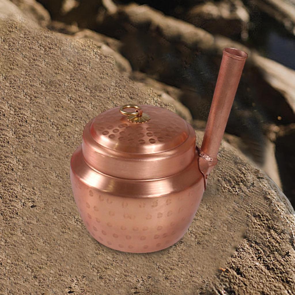 Copper Pot with Lid Single Person Nonstick Cookware Soup Stew Pan for