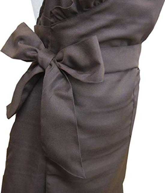Cute and Stylish Frill Chocolate TO147 Women's Apron,