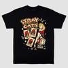 Футболка унисекс черная хлопковая с принтом группы Stray Cats, все размеры S-5XL