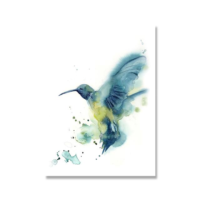 Скандинавский современный постер с изображением животных, цветок колибри, акварель, холст, картина, настенная художественная картина для гостиной, спальни, домашний декор
