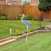 Blue Egret Statue Metal Yard Art Home Decor Garden Decoration Animal Sculpture for Patio