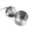 Сетчатое ведро для приправ из нержавеющей стали для кофейного супа, сетчатое ведро для приправ, цепная крышка, сферическая сетка, изысканное мастерство