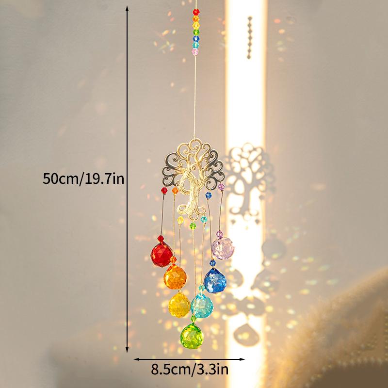Suncatcher Crystal Dream Catcher Window Wind Chimes Light Catcher Rainbow Prism Crystal Hanging Cuestion Home Garden Decoration
