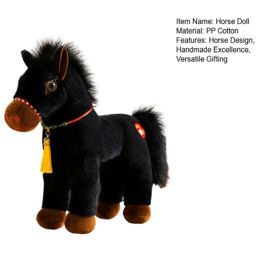 Кукла Лошадь Мягкая Ткань Ручная Работа Наполнитель ПП Хлопок Мягкая Игрушка Кукла Взрослые Дети Лошадь