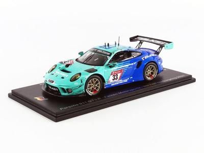 Spark Национальная модель Porsche 911 GT3R 2021 24 часа Нюрбургринга 9-е место 1/43 "Falken" #33 К.Бахлер/Д.Вернер/Т.Прайнинг/Л-Д.Арнольд