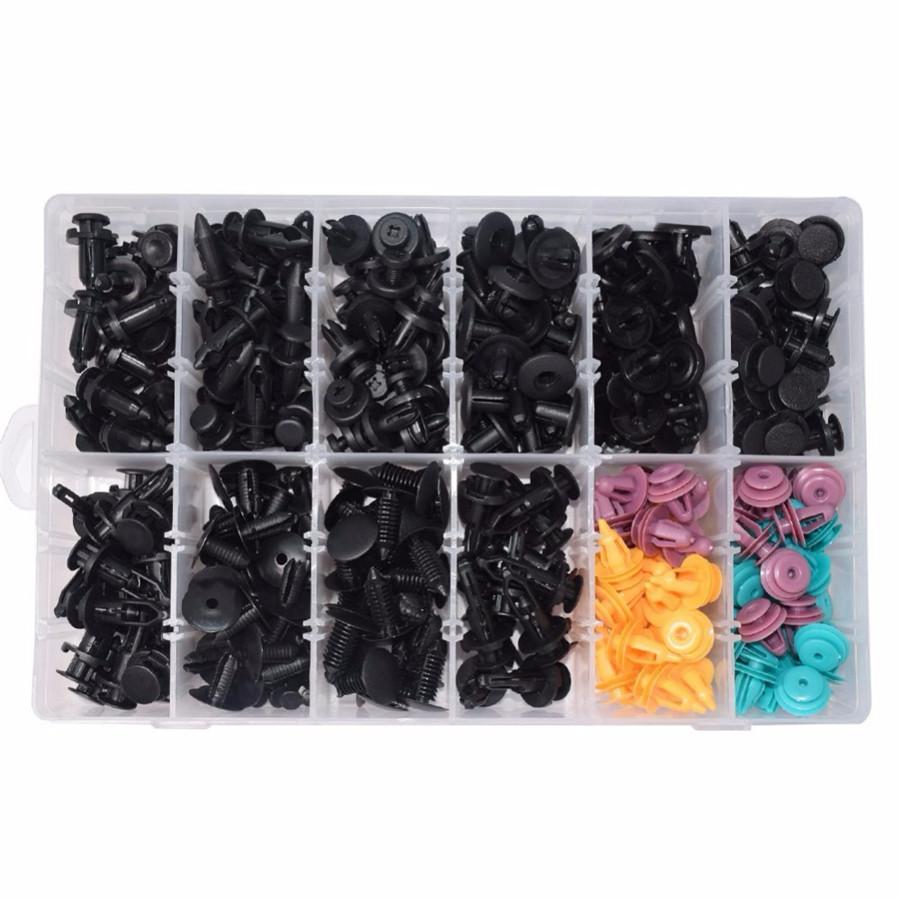 300PCS Mixed Car Fasteners Car Door Bumper Mudguard Trim Panel Fender Lining Ret