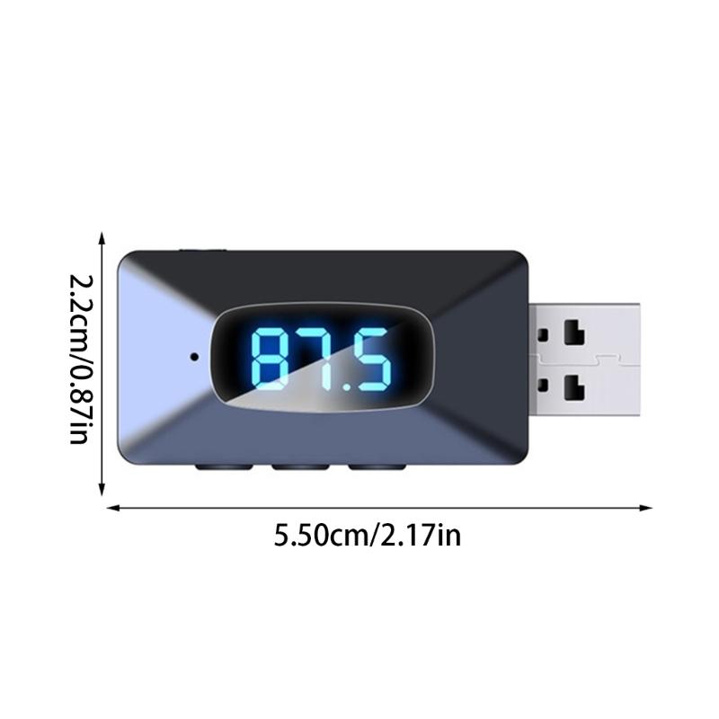 Быстрый беспроводной автомобильный приемник BT5.4 с USB-зарядкой, светодиодным экраном и стабильной беспроводной передачей звука