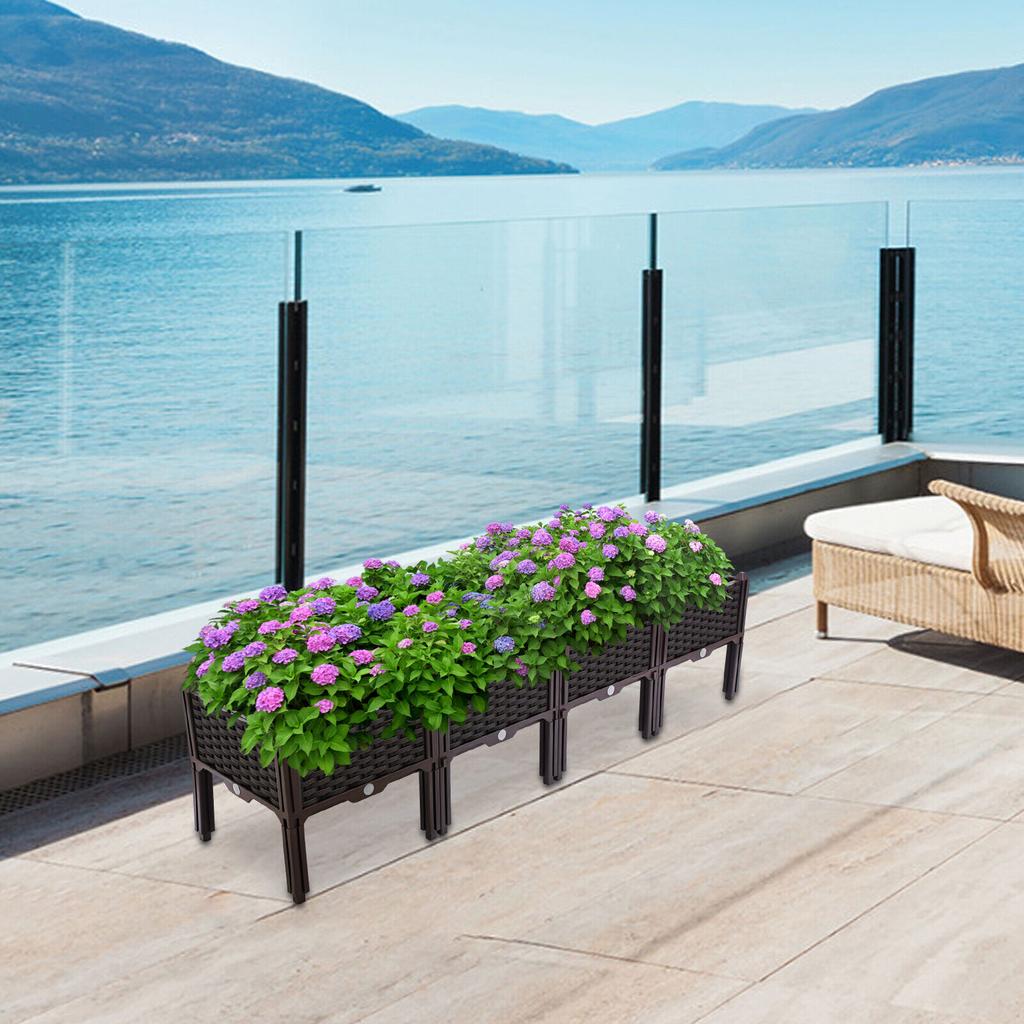 Высокая грядка, большой ящик для цветов, водонепроницаемые полосы для высокой грядки, для размещения на балконах, террасах, в садах, на заднем дворе