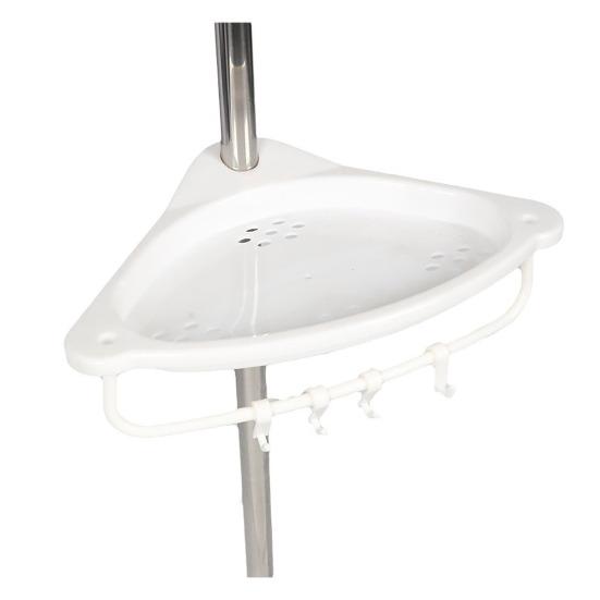 Угловая душевая кабина с антикоррозийным покрытием, простая установка, четырехъярусная регулируемая по высоте душевая кабина, стеллаж для хранения