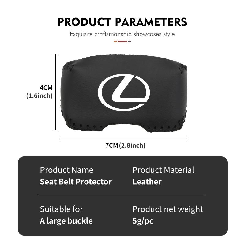 Car Seat Belt Buckle Cover Leather Protector Anti-collision Case For Lexus UX250h RX450h RX300 GX470 CT200h RX400h NX300h RX350HZ3