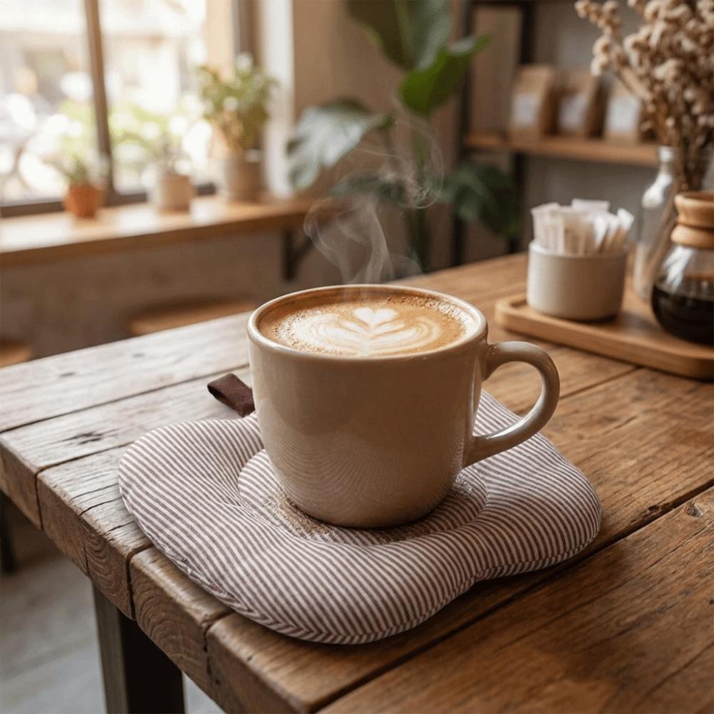 Washable Heat Resistant Coaster Thickened Drink Cup Mat Cute Padded Coaster Coffee Table