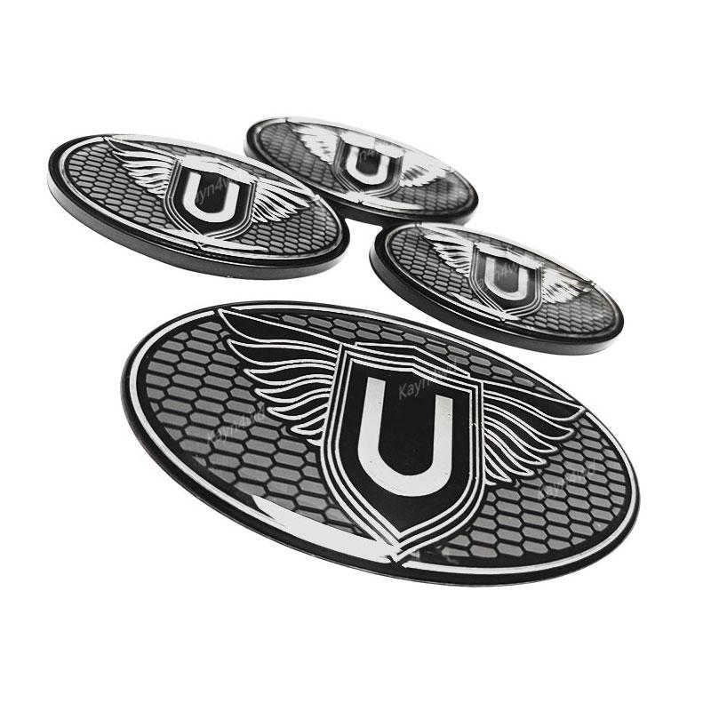 Off Road 4x4 Exterior Accessories 4Pcs Urban Logo Front Grille / Tailgate / Side Window Badge For 2020+ Land Rover L663 Defender R5