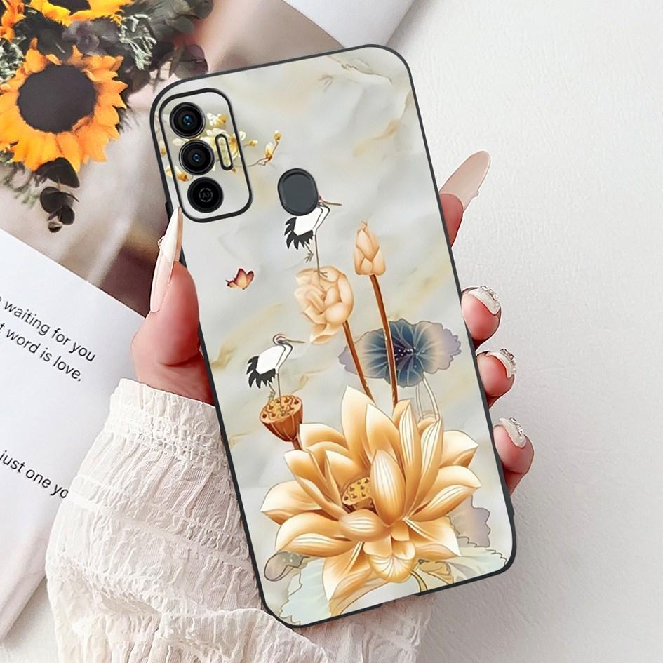 Для Tecno Spark 7 Чехол KF6 KF6j KF6i Обложка Милый Модный Кот Цветок Мягкий Силиконовый Защитник Для Tecno Spark 7P 7T Spark7 Pro Capa