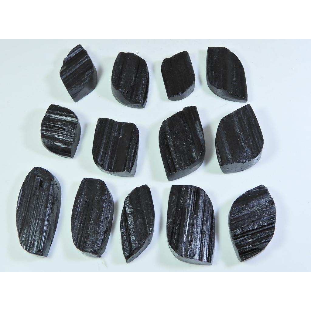 459Cts. Natural Black Tourmaline Fancy Cabochon Loose Gemstone 13 Pcs Lot C-356