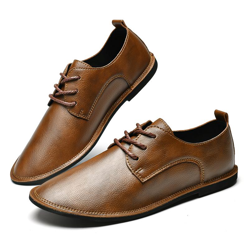 Новые мужские туфли из натуральной кожи, дышащие, легкие, мужские кроссовки для ходьбы, повседневные кроссовки на шнуровке, для езды на открытом воздухе