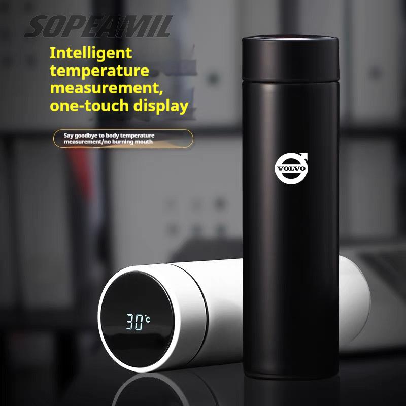 For Volvo XC40 XC60 XC70 XC90 C30 C70 S40 S60 S80 S90 V40 V50 V60 V70 Car Vacuum Cup Thermos Mug Temperature Display Coffee Cup NA6