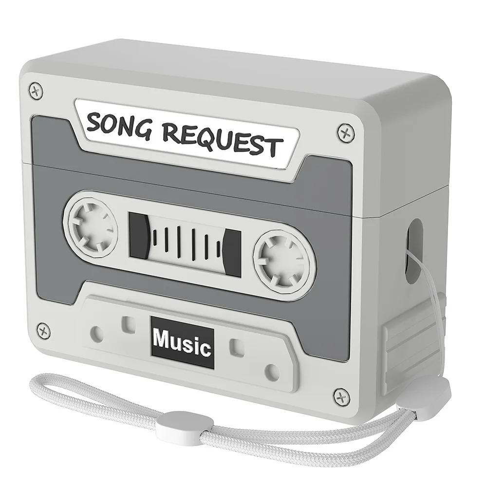 Креативный 3D чехол для наушников в форме кассеты для AirPods 4 2024, беспроводной чехол для наушников для AirPods Pro 2, зарядный бокс для AirPods 3