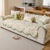 Cotton Sofa Cushion Universal In All Seasons, Pure Cotton Non-Slip Fabric Cushion, Simple Modern Floral Sofa Cover Cover Cloth Towel