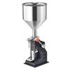 Manual Paste Liquid Filling Machine, 5-50ml Bottle Filler, Adjustable Bottle Filling Machine, Stainless Steel Liquid Filler with Hopper for Milk Water