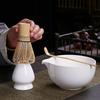Solid Color Whisk Stand Holder Ceramic Bamboo Matcha Chasen Holder  for Tea Set Accessories